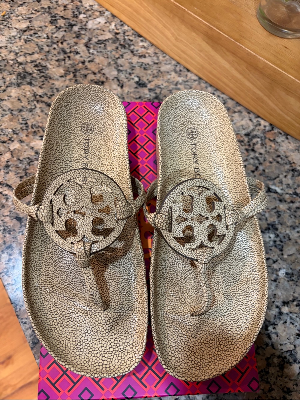 Tory Burch Miller Cloud Thong Sandals. - Picture 2 of 5